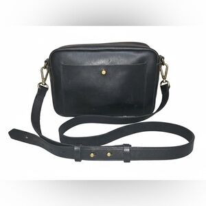 Madewell Black Leather Camera Bag